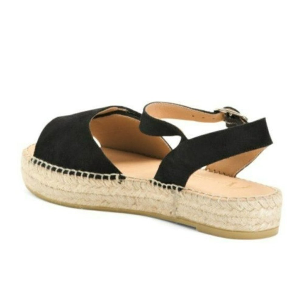 NWT PASEART Spain Leather Suede Flat Espadrille Sandals - Picture 10 of 11